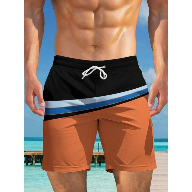 Summer Men's 3D Printed Beach Pants Fashion Versatile Trend Breathable Casual Vacation