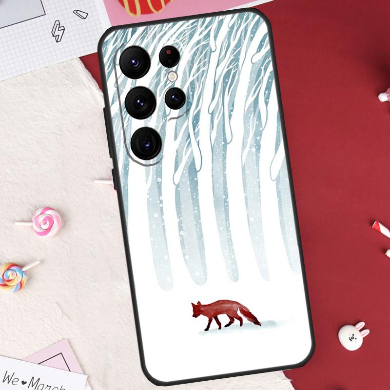 Winter Fox Foxes Case For Samsung Galaxy S26 Ultra S23 S22 S21 S20 S24 S25 Ultra S10 Plus S25 FE Cover Shell