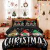 Customized Bed Three-Piece Set Christmas Elements Series Pillowcase Quilt Cover 3D Digital Printing Kit Factory