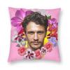 James Franco Floral Square Pillowcase Polyester Linen Velvet Printed Zip Decorative Sofa Seater Cushion Cover