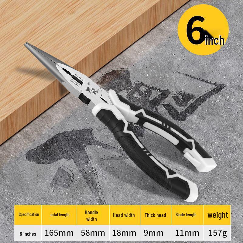 Industrial Grade Multifunctional Steel Wire Diagonal Pliers - Labor-Saving, Electrician's Universal Combination with Pointed Nose