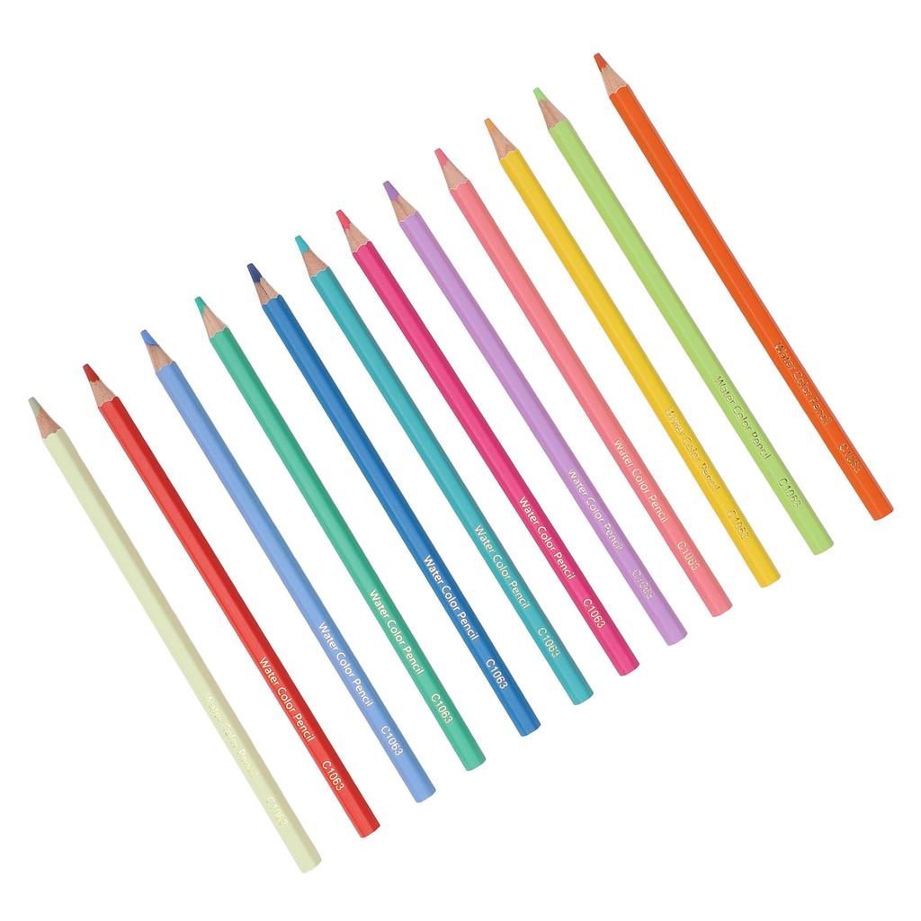 12 Color Pencil Set Hex Anti Slip Wooden Handle Vibrant Vivid Colors Pencil Set for Writing Calligra