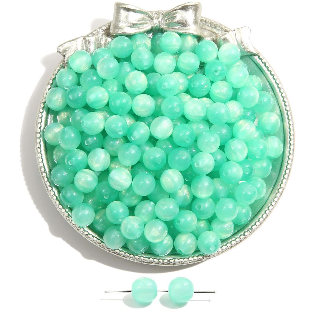 10-50Pcs Handmade Resin Beads Gold Foild Cat's Eye Beads for Necklace Bracelet Earring Jewelry Making Beads