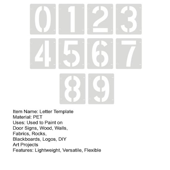 Letter Stencils And Numbers PET Reusable Templates for DIY Art Crafts 26 Letters 10 Numbers Comprehensive Stencil Set for Wood Signage Cake Decorating
