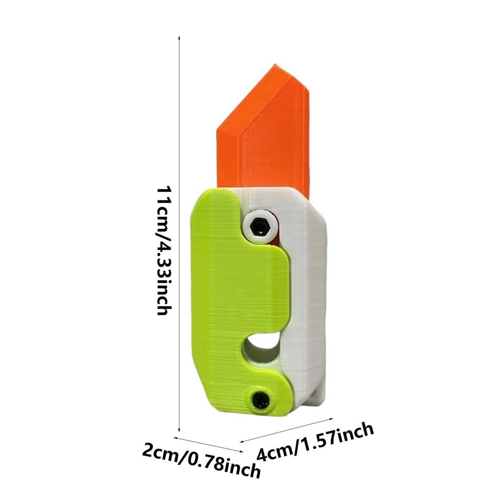 Funny 3D Printing Gravity Jump Small Radish Knife Kids Decompressions Toy Mini Model Student Prize Pendant Magic Tricks Props