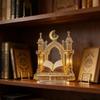 Eid Ramadans 2D Moon Castles and Quran Acrylic Table Sign Ornament for Islamic Tabletop Decors Muslims Festival Gift