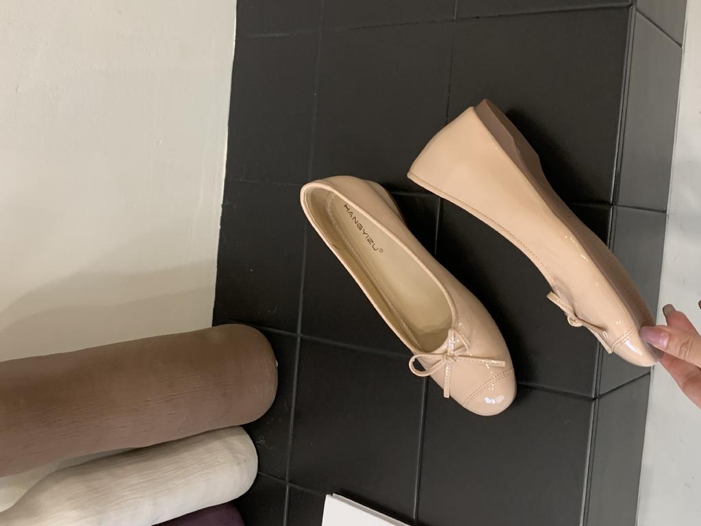 French Shallow Mouth Flat Sole Single Shoe Women's Summer 2025 New Bow Soft Sole Inner Height Increase Ballet Women's Shoes with Skirt