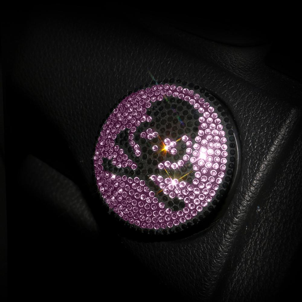 

Новая декоративная наклейка для запуска одним щелчком, защитная крышка кнопки зажигания, спортивное внутреннее кольцо запуска, автомобильные аксессуары розовый