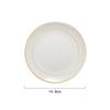 European Style Ceramic Gold-Rimmed Dinner Plate