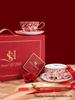 European Elegant Bone China Coffee Cups - Light Luxury Rose Design