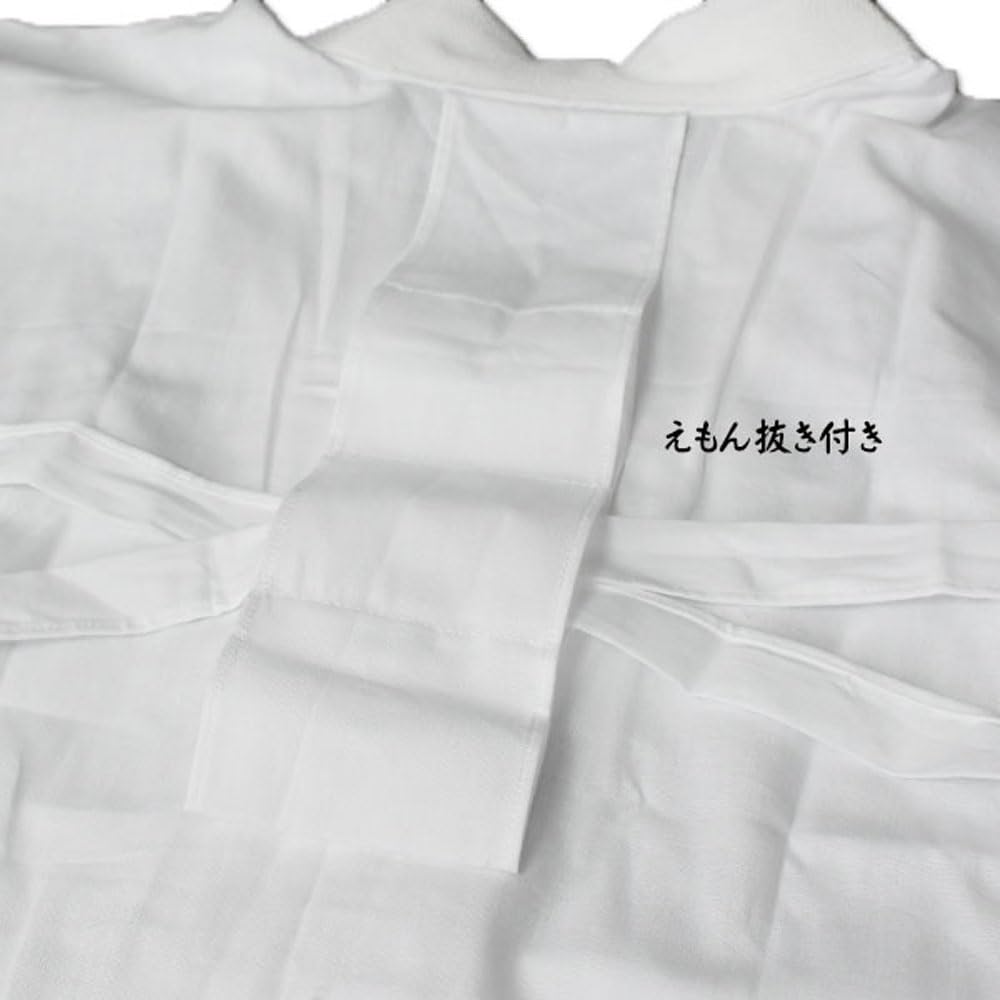 [hga228][Made In Japan] Half-collared Undergarment  Kimono Undergarment, Bleached Cotton Collar, Lace Cuffs, Neckline Adjustment, with Tie, White, ML