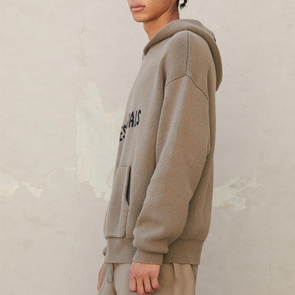 Fear of God Essentials Knit Hoodie Pullover Unisex Tops Harvest-Wheat FOG-FW21-014
