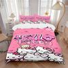 Hello Kitty Adventure Print 3Pcs Bedding Setduvet Cover With 2 Bedropillowcase Home Birthday Gift