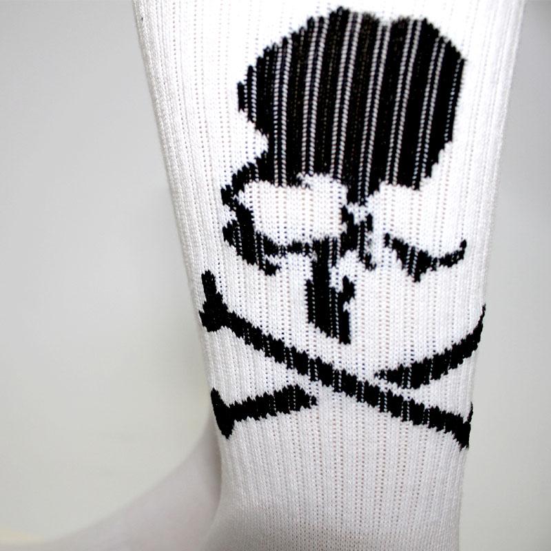New Fashion Men Socks Cotton White Black Socks Women Skateboard Socks Creative Halloween Bone Long Socks Basketball Socks