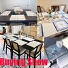1/4/6/8pcs Placemats Light Luxury Black Golden Table Mats Greece Geometric Printed Rectangle Waterproof Table Pad Room Decor