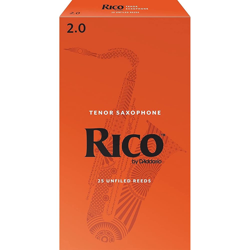 D Addario Rico RKA2520 Tenor Saxophone Reeds Strength 2.0 Pack of 25