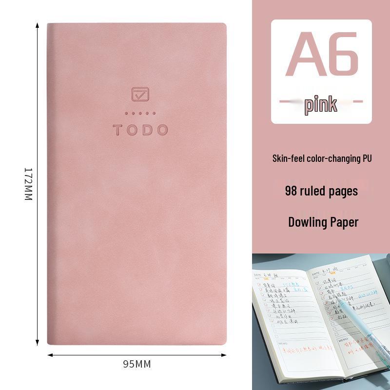 

Portable Efficiency Handbook: Small A6/A7 Daily Schedule Notebook with Custom Logo Option