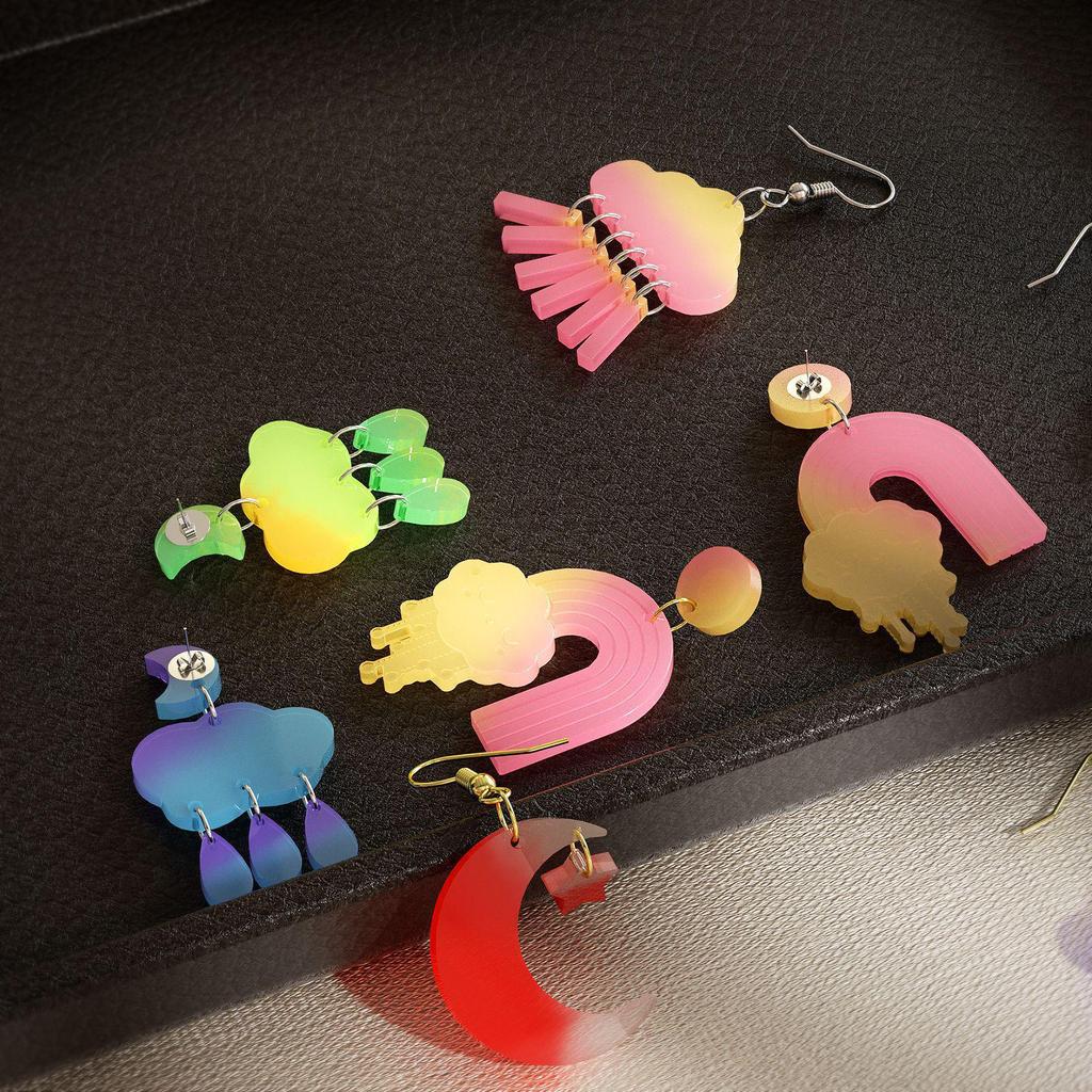 Poppy DIY Epoxy Resin Mold for Umbrella, Moon, Clouds, Planet, and Lightning Pendants Earrings