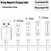 4Pin 7.62mm 2Pin 4mm USB Charging Line Cord Rope Strong Magnetic Charge Cable White Black Color for Smart Watches 99% Universal