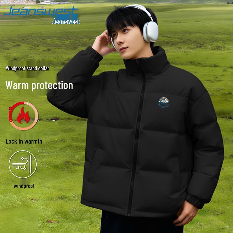 

Мужская зимняя куртка Jeanswest с толстой подкладкой и воротником-стойкой 3XL