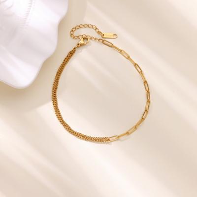The New Gold-plated Titanium Steel Anklet Does Not Fade, Fashion Trend, High-end Niche Design Sense, Light Luxury Women's Foot Accessories