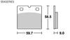 Kitaco SBS Brake Pad 554HF Ceramic BMW R65 R80 R100 Etc 777-0554000
