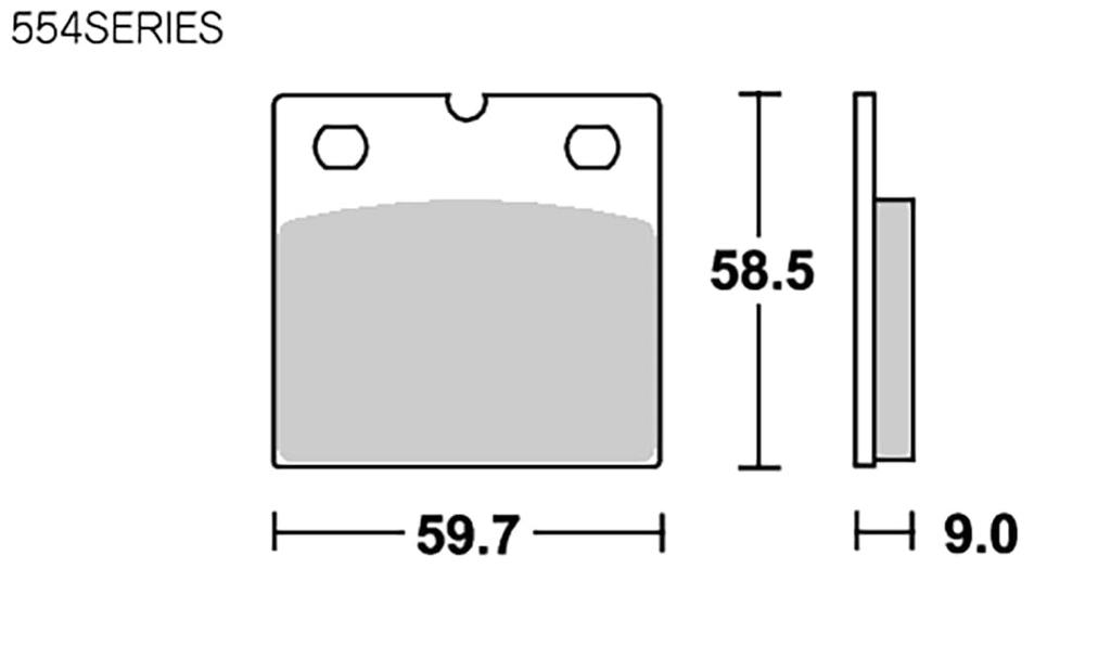 Kitaco SBS Brake Pad 554HF Ceramic BMW R65 R80 R100 Etc 777-0554000