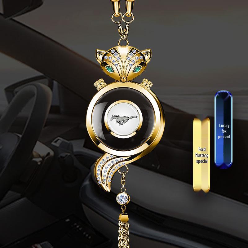 Fox Crystal Car Air Freshener Pendant - Rearview Mirror Hanging Ornament