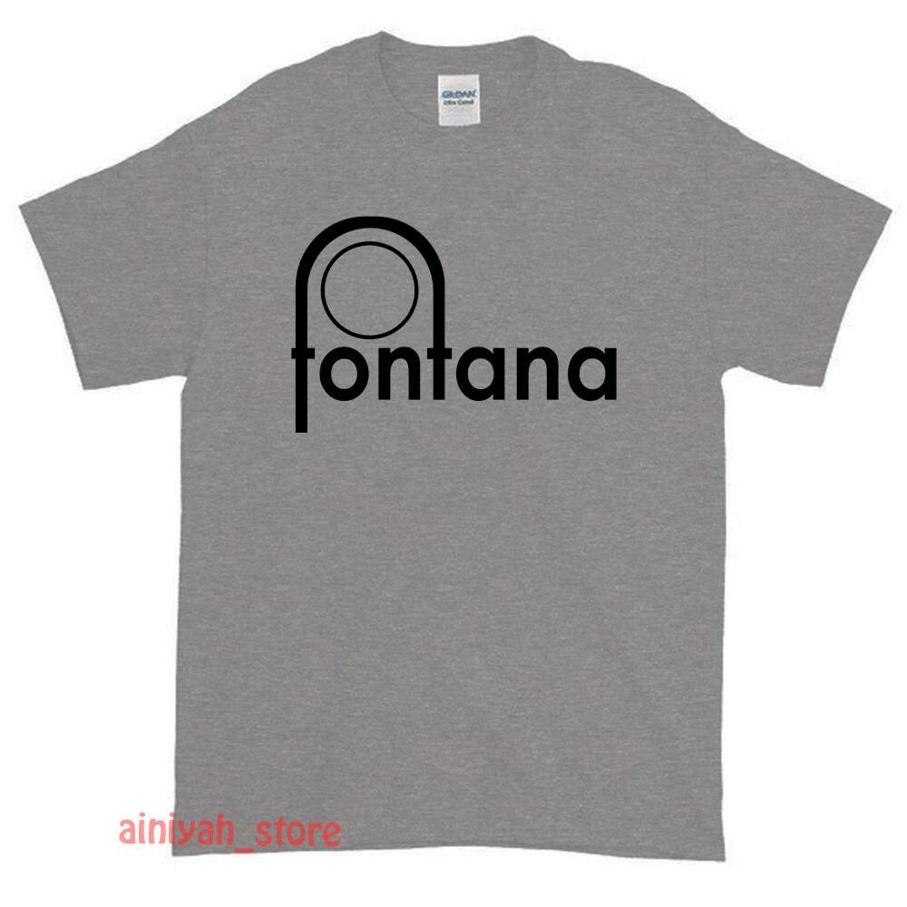 

New Fontana Records Logo Men s Funny T shirt USA Size S-XXL 3XL