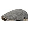 Men's Autumn Vintage Beret Hat Casual Striped Herringbone Street Octagonal Hat Suitable for Daily Wear and Outdoor Activities