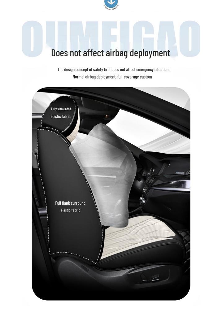 All-Season Universal Leather Car Seat Cushion for Five-Seater
