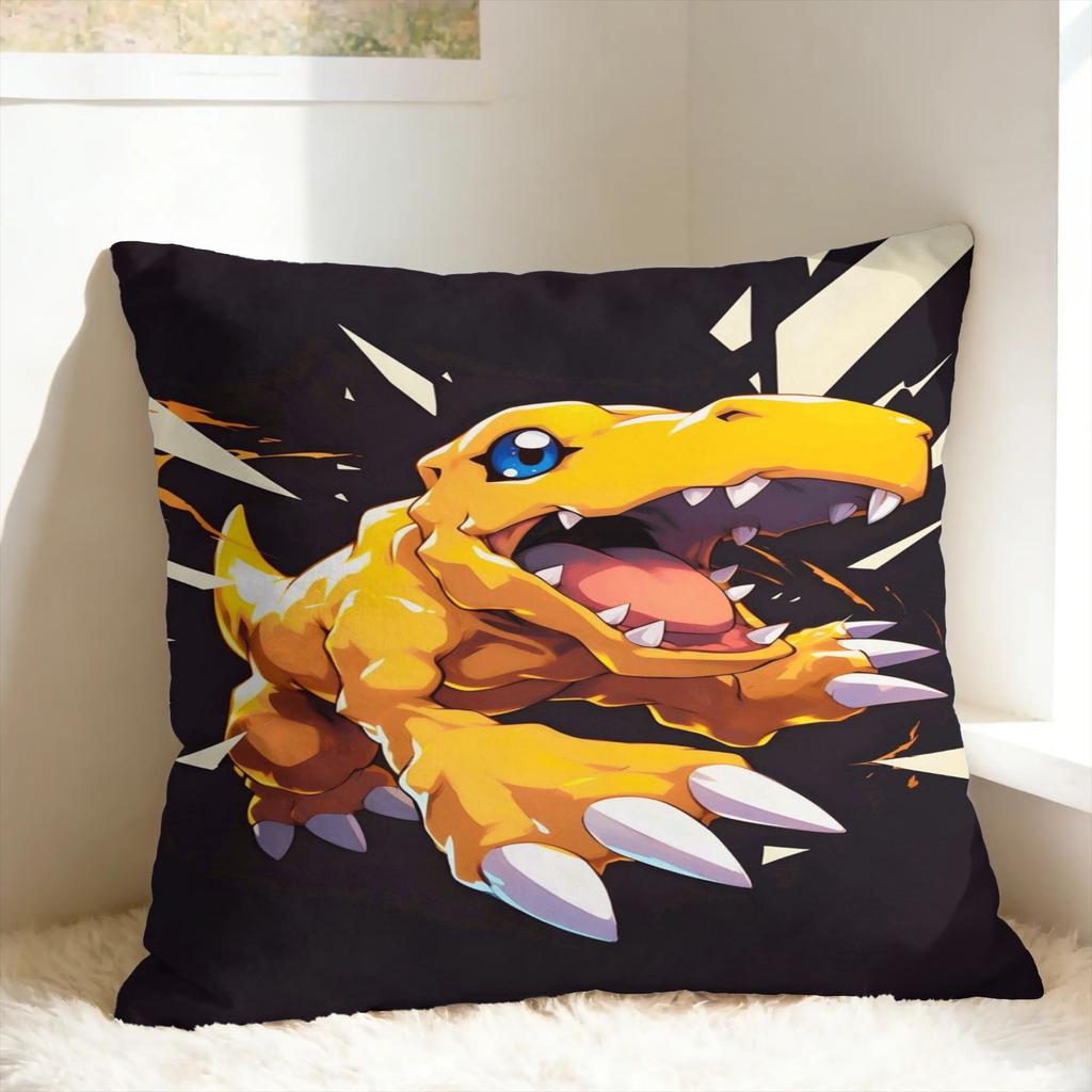 Pillow Cover Anime D-DigimonS Retro Trendy Pillow Case For Sofa Car Home Decor Pillowcases