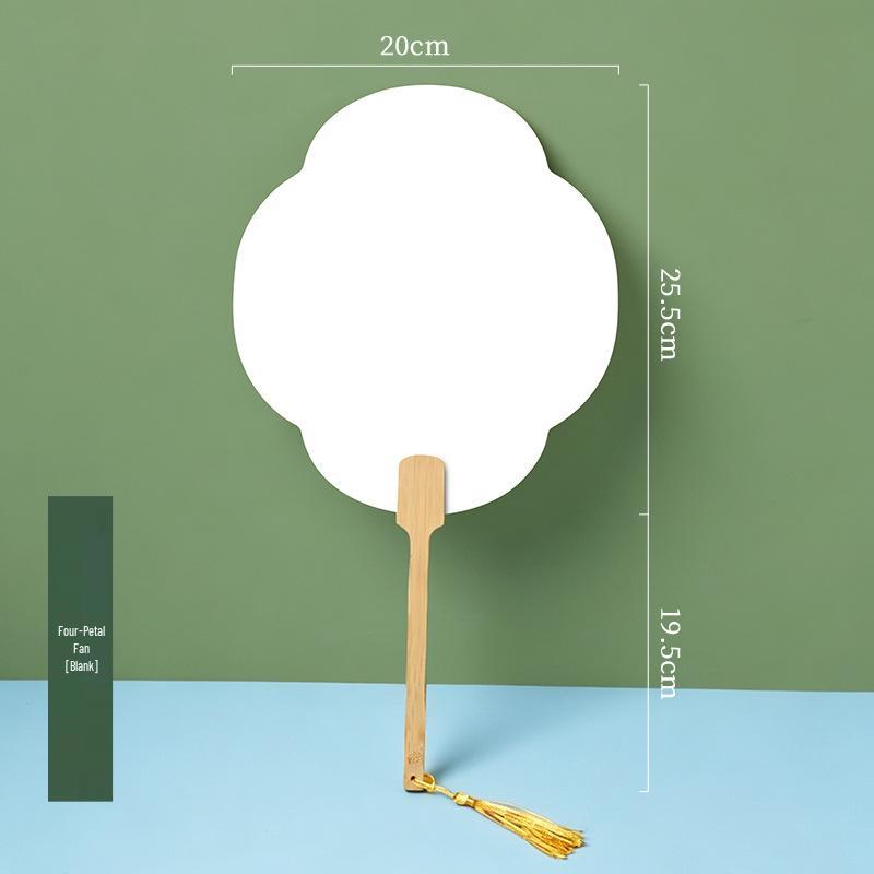 Xuan Paper Lacquer Round Fan - Double-Sided Blank Surface for DIY Watercolor, Chinese Painting, and Calligraphy. Cultural and Creative Style. Art Fan