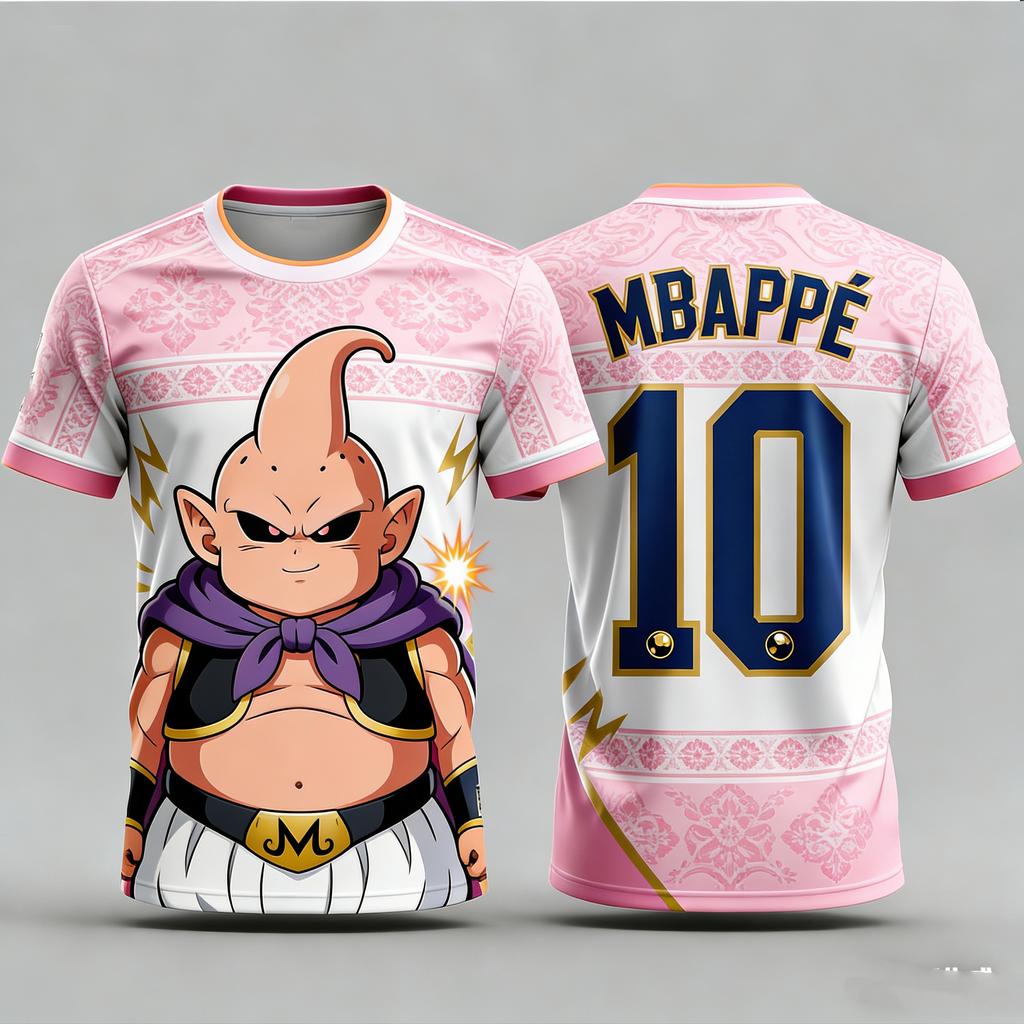 2026 Summer Adult Men's Dragon Ball Goku 3D Printed Football Jersey T-Shirt Kids Anime T-Shirt Special Football Jersey NO.10
