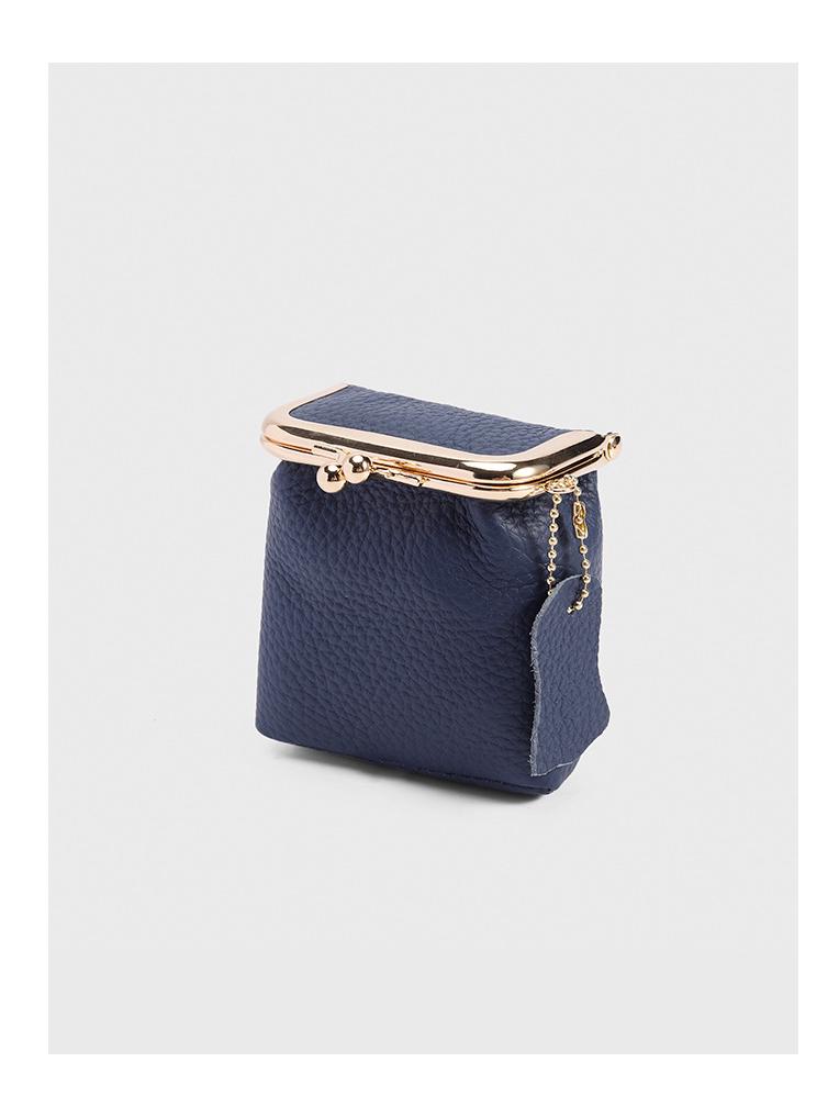 Genuine Leather Mini Lychee Grain Coin Purse: European & American Fashion Lipstick & Coin Storage Pouch