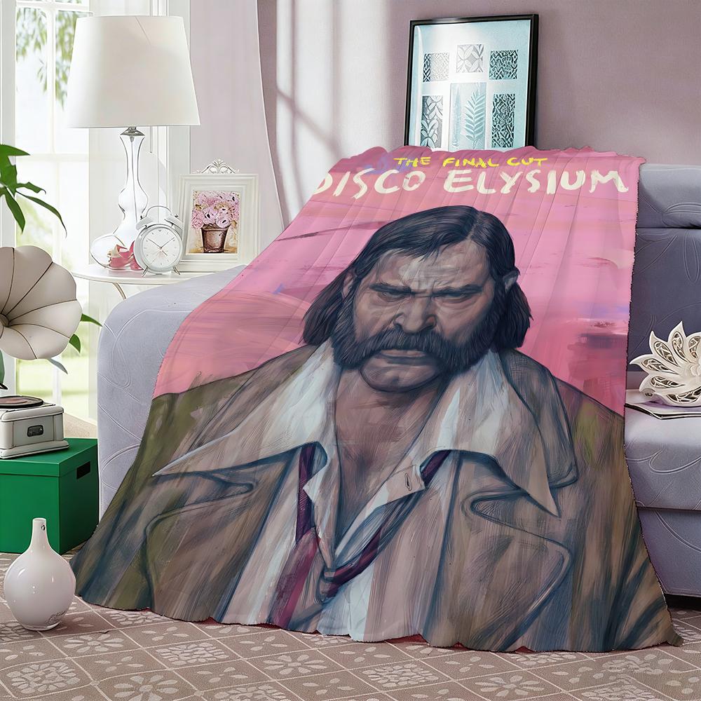 Popular Games Disco Elysium Throw Lightweight 240g Flannel Blanket Soft Skin-friendly for Summer Cooling