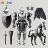 Cavalieri Medievali Action Figure Multi-articolato Cavallo da Guerra Cavaliere Armatura Arma Fredda Spada Scudo Giocattolo da Assemblare Collezione Regalo
