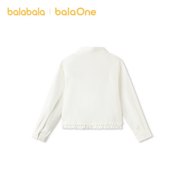 Balabala Girls' Plaid Long-Sleeve Shirt