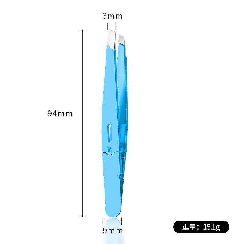 

High-Quality Eyebrow Tweezer Colorful Hair Beauty Fine Hairs Puller Stainless Steel Slanted Eye Brow Clips Removal Makeup Tools синий