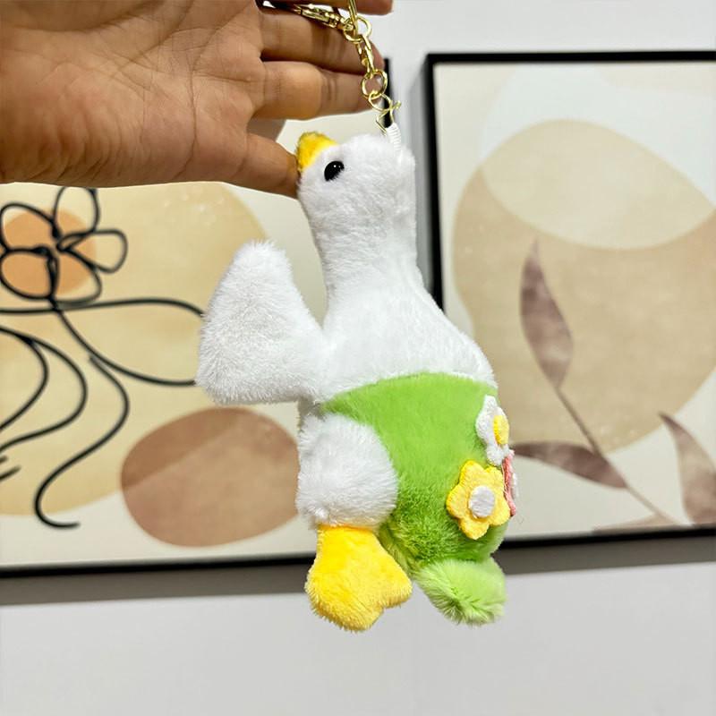 Cute Cartoon Goose Plush Keychain Toys In Bright Colors Ideal For Kids And Collectors