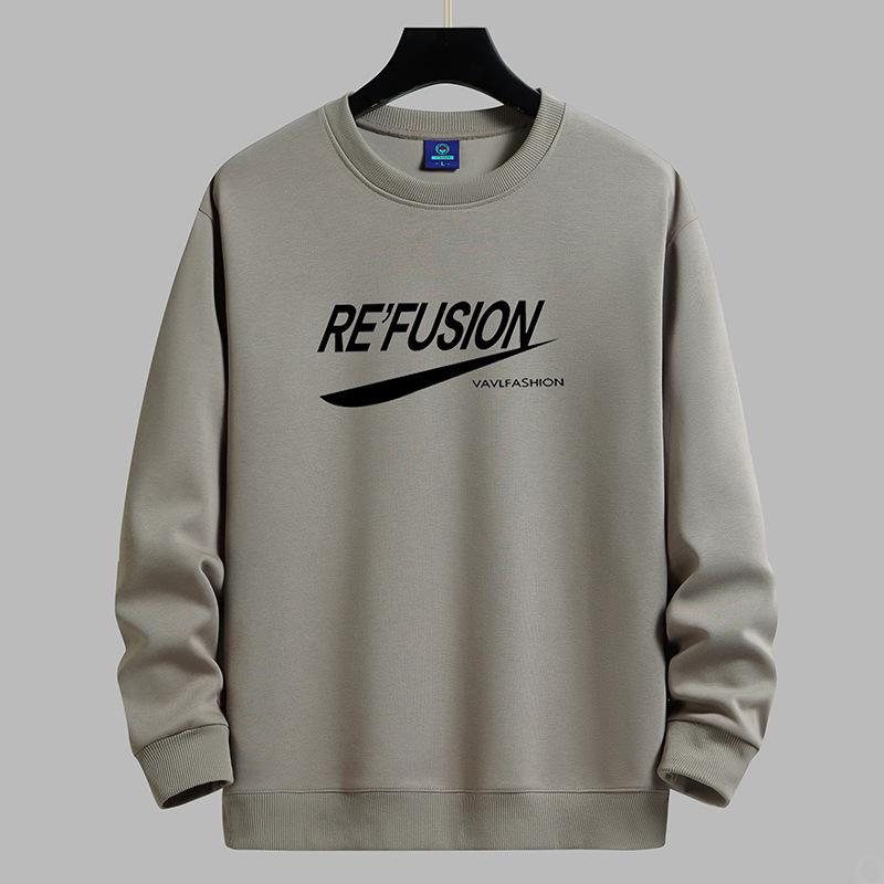 

Fashion Men s Round Neck Sweatshirt Man Casual Long Sleeve Pullovers Large Size M хакі