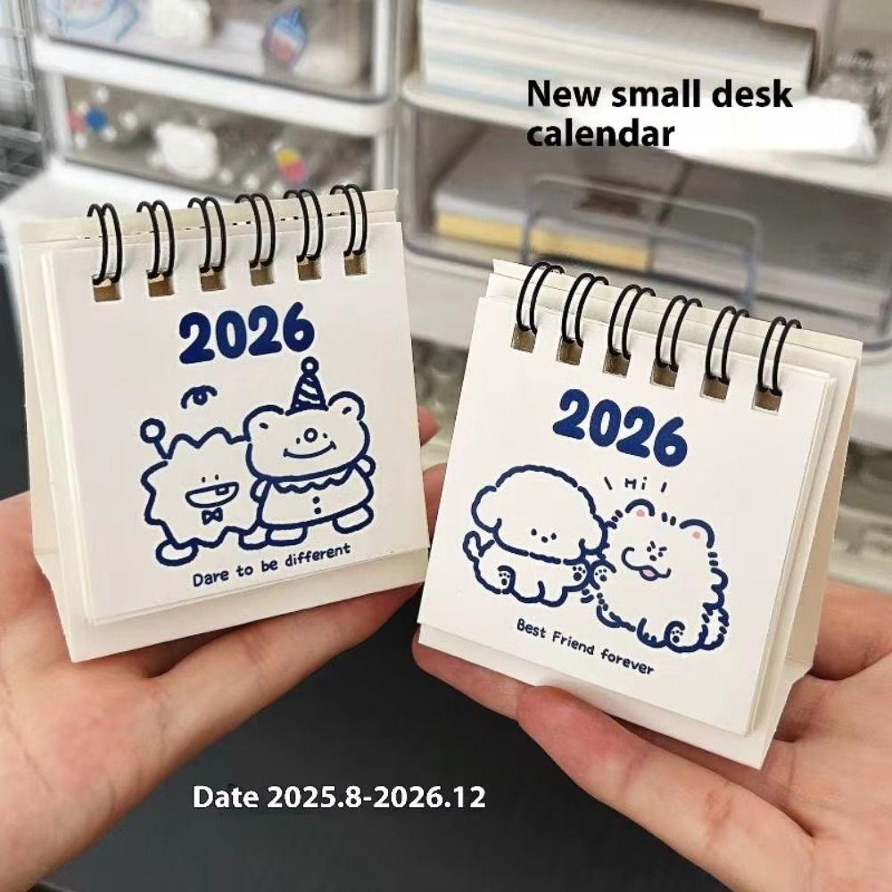 Mini 2026 Schreibtischkalender Cartoon Terminplaner Neuer Kalender Planbuch Desktop Ornamente