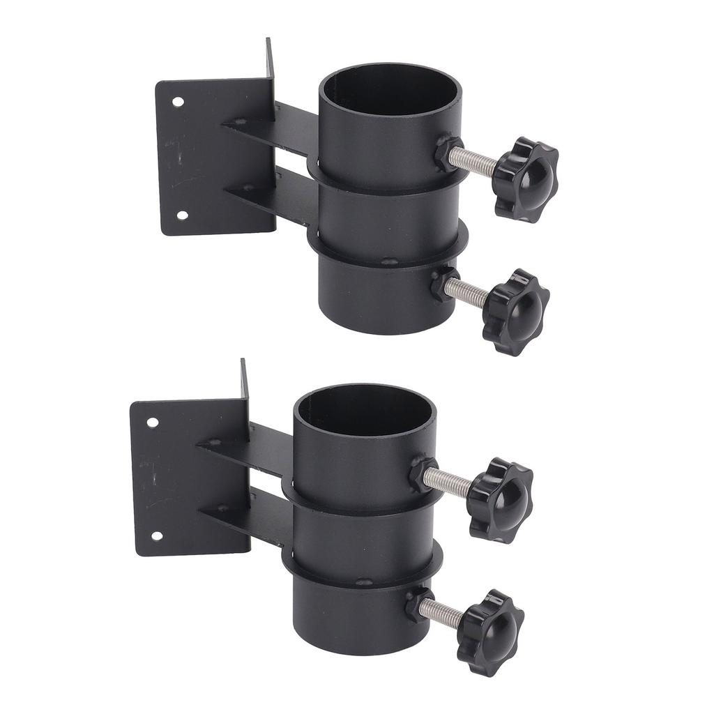 2 Pcs Patio Umbrella Side Holder Steel Parasol Umbrella Clamp Mount Fixed Clip Base for Deck