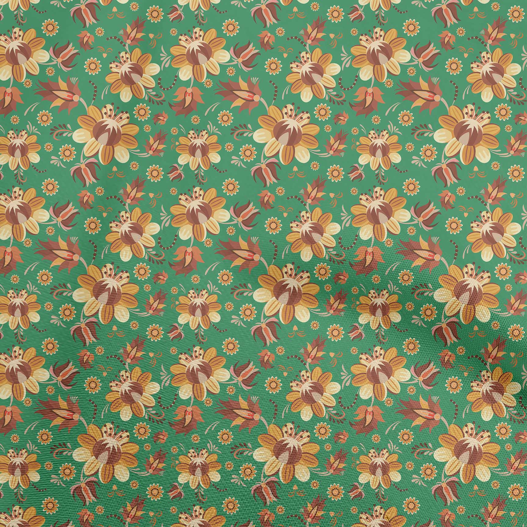 

OneOone Cotton Flex Чорна тканина Азіатська швейна сузані Ремісничі проекти Принти на тканині 40 дюймів 42 Inch Wide - Viscose Chiffon зелений