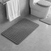 3 Stück/Set Einfache Bodenmatte in einfarbiger Ausführung für das Badezimmer, Wasserabsorbierend und rutschfest, Geripptes Muster, Bequem und weich