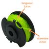 Replacement Trimmer Line Spool AC80RL3 Compatible with Ryobi One+ 18V 24V 40V Ø2mm L3.4m [Set of 9 Spools + 2 Covers] Phonillico®