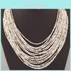 Bohemia Beaded Multilayer Necklace With Handcrafted Resin Materials For Fashionistas