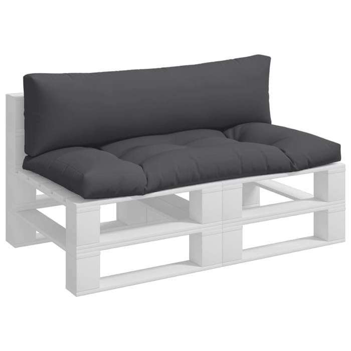 VidaXL Coussins de palette lot de 2 anthracite tissu 360922