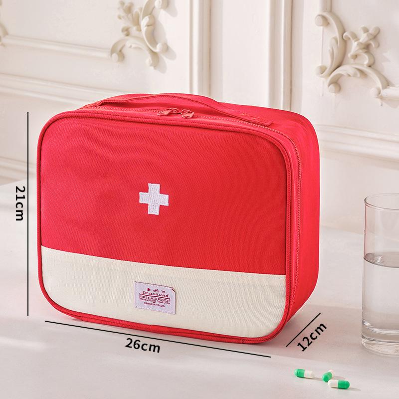 Portable Oxford Cloth Medicine Bag - Large Capacity Folding First Aid Kit & Multi-purpose Storage