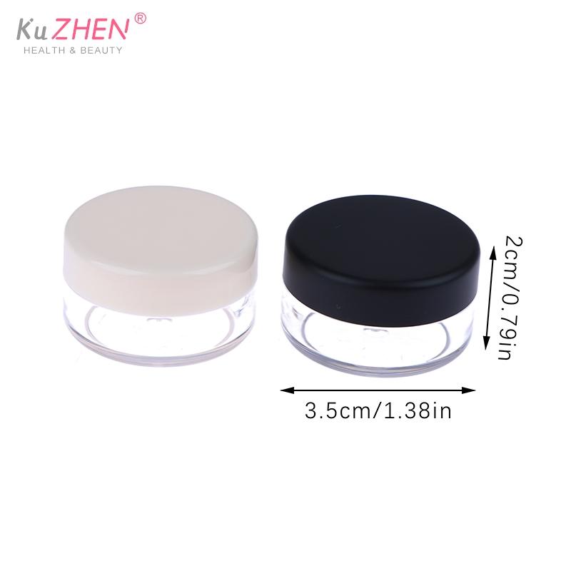2/3g Powder Empty Box Portable Plastic Box Handheld Empty Pot With Sieve Cosmetic Travel Makeup Jar Sifter Container Refillable